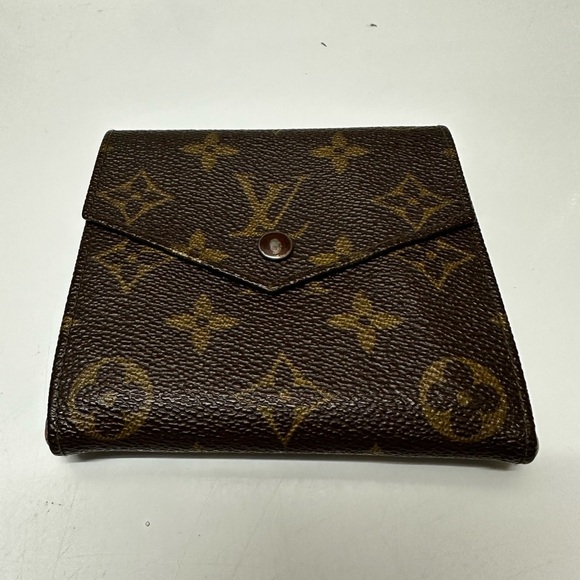 Louis Vuitton Monogram Double Snap Envelope Wallet Coin Cash Card Holder COA - Picture 2 of 8